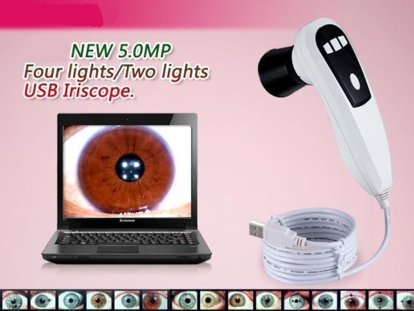 5.0 MP 4 LED/2 LED USB Eye Iriscope Iridology Camera w/PRO Software CE-New