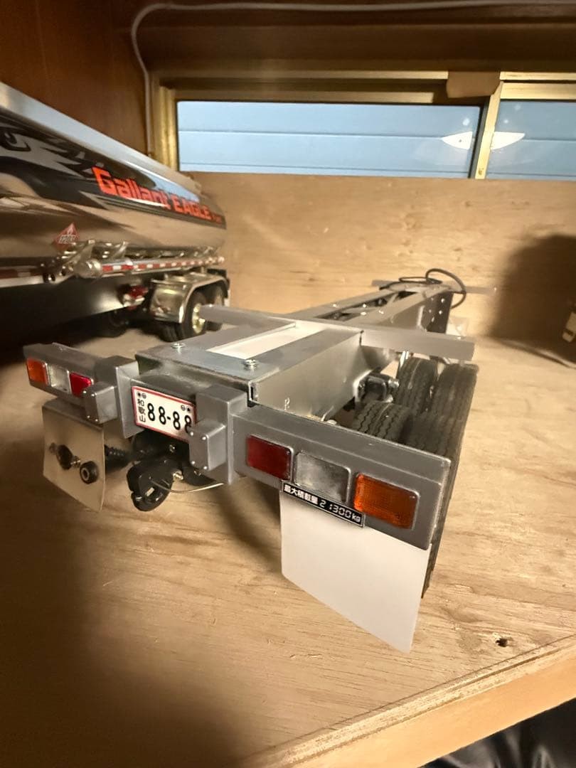 Radio control trailer container trailer