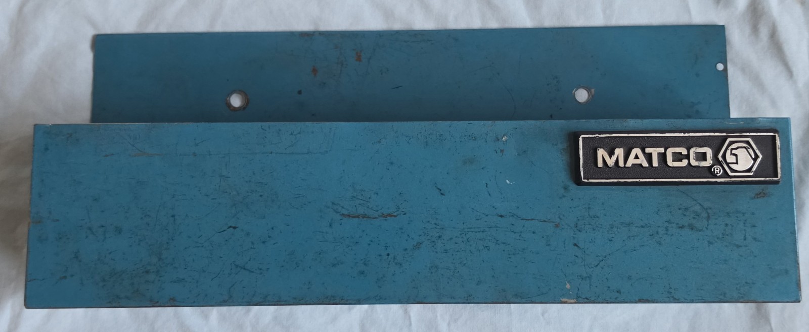 Vintage Matco Tools Blue Metal Side Tool Tray Organizer Caddy Tray