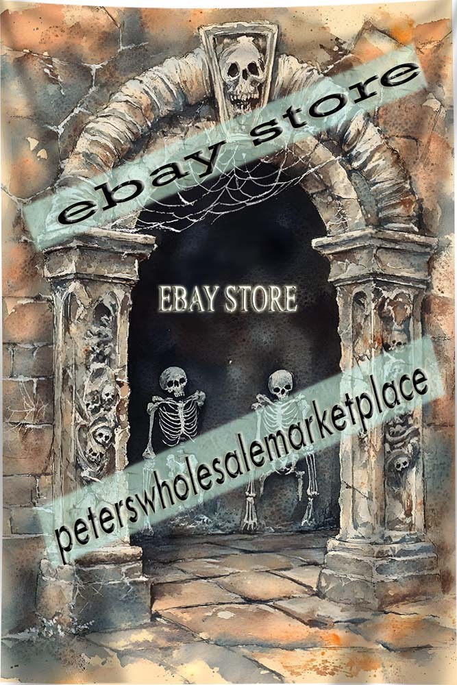 Ancient Guardian Arch Tapestry Statue Entrance 59X82 in