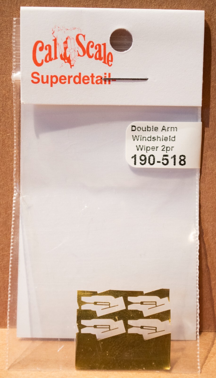 Cal-Scale #518 Windshield Wipers 2 Pair -- Double-Arm Style
