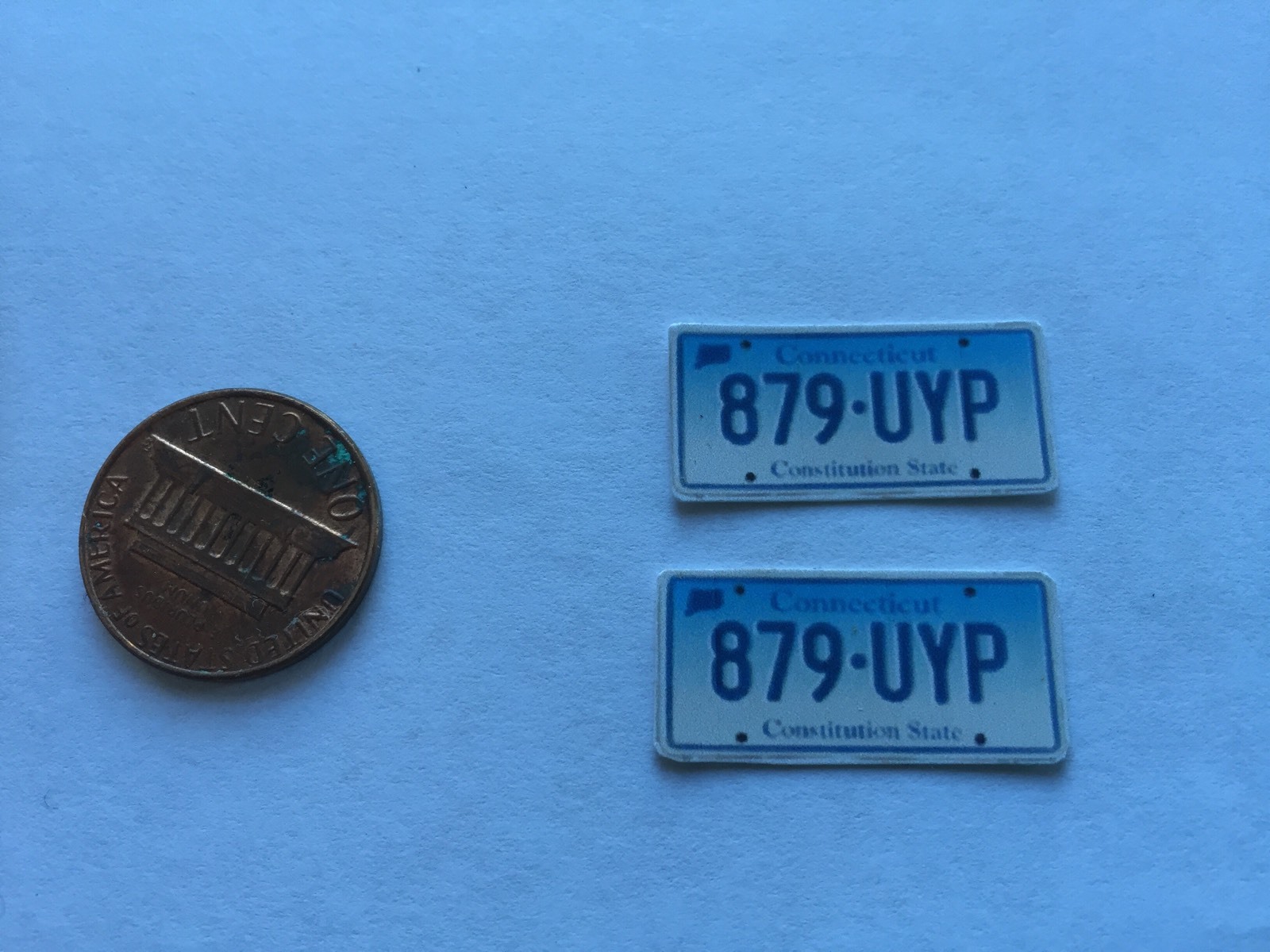 1/10 scale  Connecticut license plate decals for your R/C car or truck