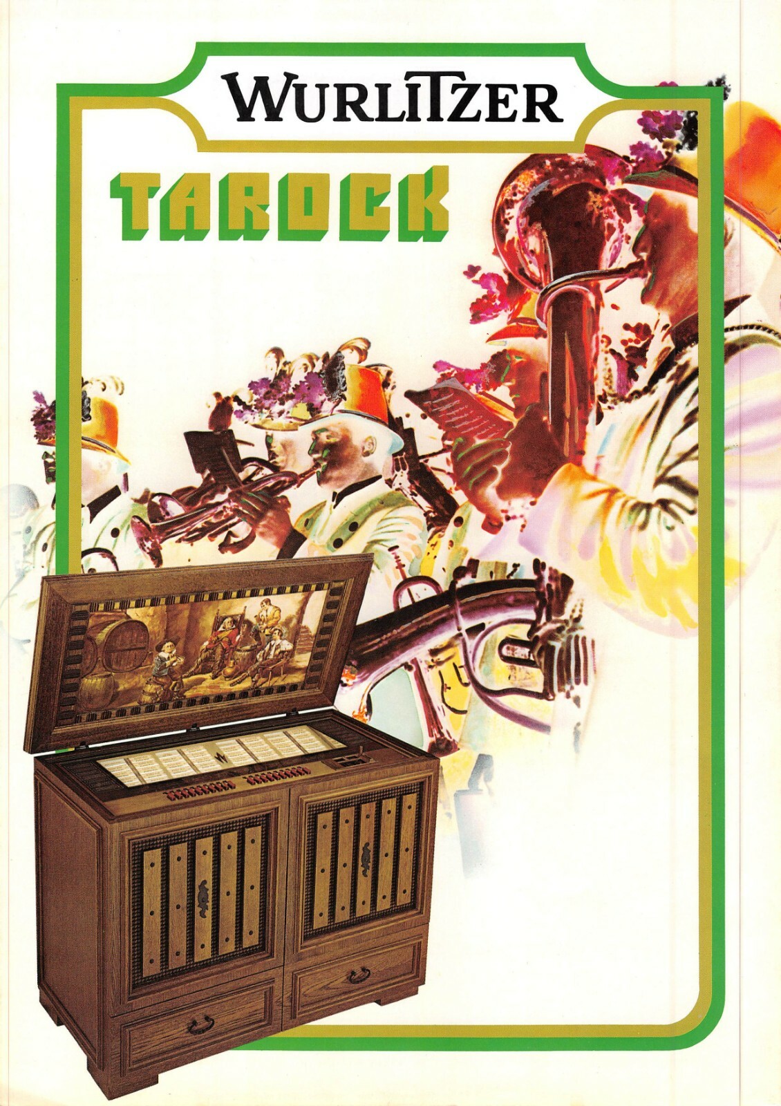 Wurlitzer Tarock Jukebox Advertisement Sales Flyer 1970s 021219AME