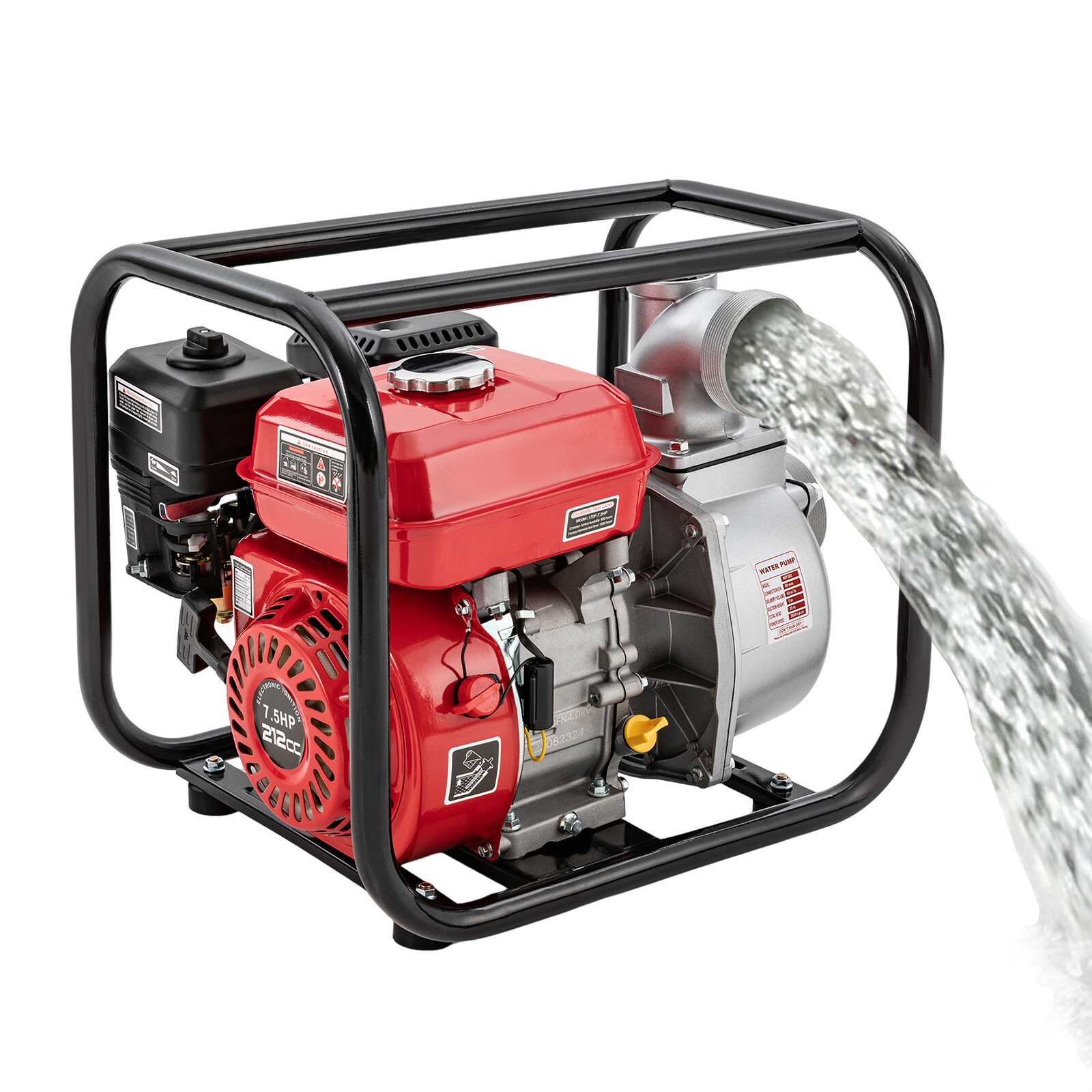 3" Inch 7.5HP Gas Water Pump Gas-Power Garden Water Irrigation Transfer Pump