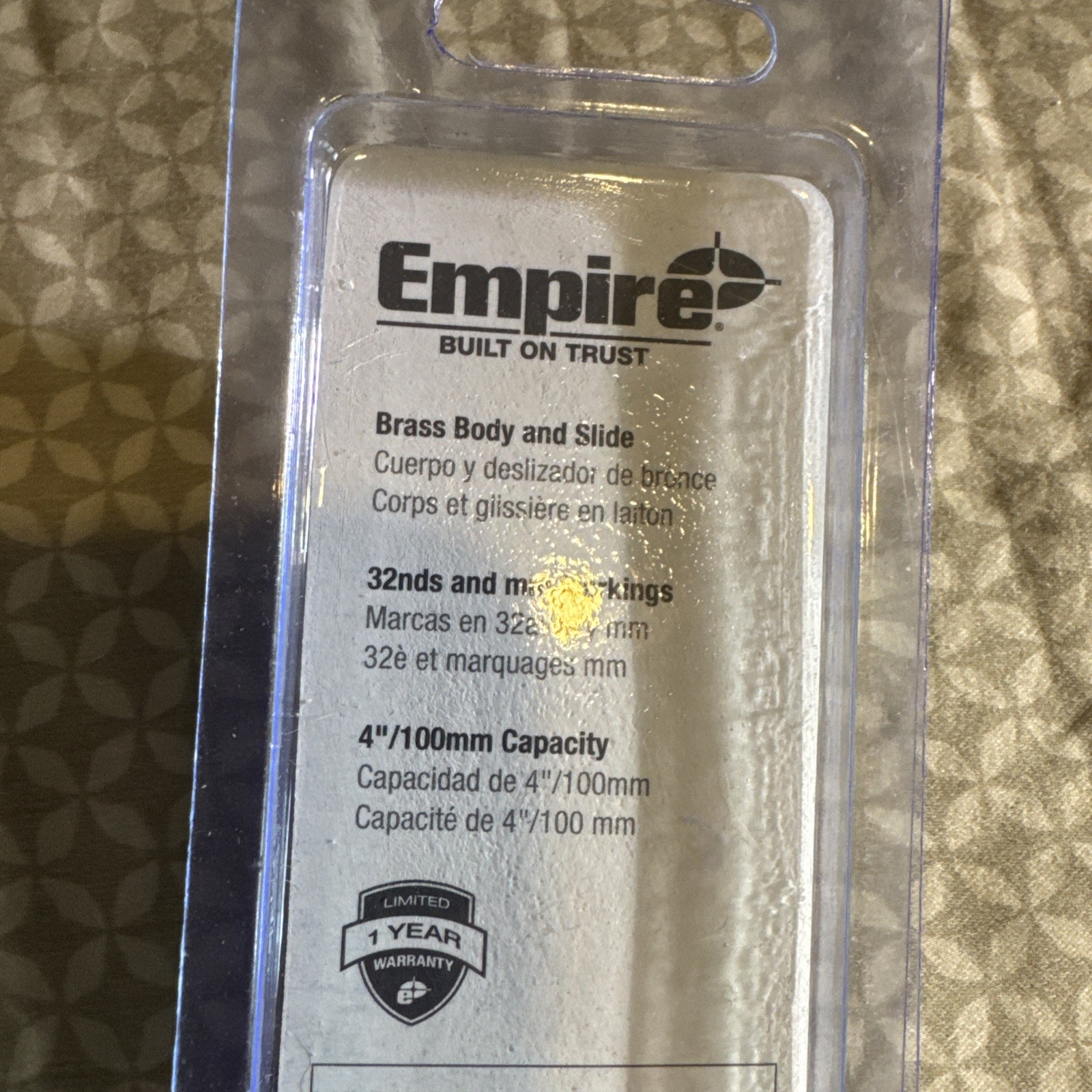 Empire 4 in. Pocket Caliper brass