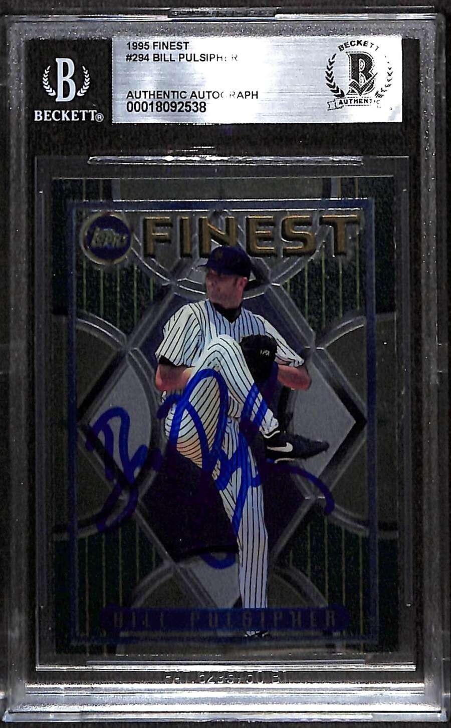 1995 Topps Finest 294 Bill Pulsipher  BGS Auto Autograph BAS Authentic C101278