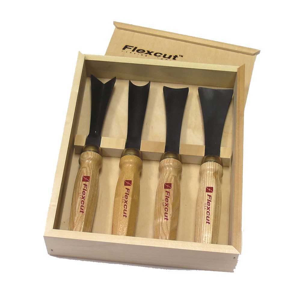 FLEXCUT MC175 High-Quality 4-Piece Sculptor's Mallet Tool Set For Wood Carving
