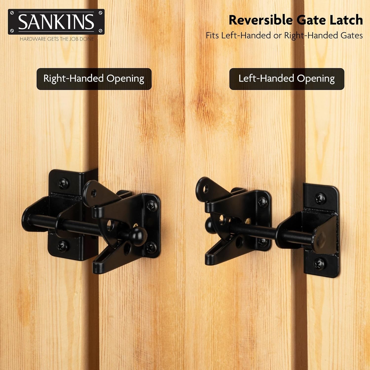 Versatile Self-Locking Gate Latch for Pool & Garden - Easy Install, Weatherproof
