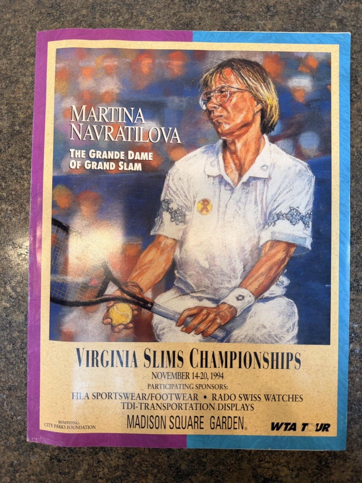 Martina Navratilova 1994 Virginia Slims Championships Official Program MSG