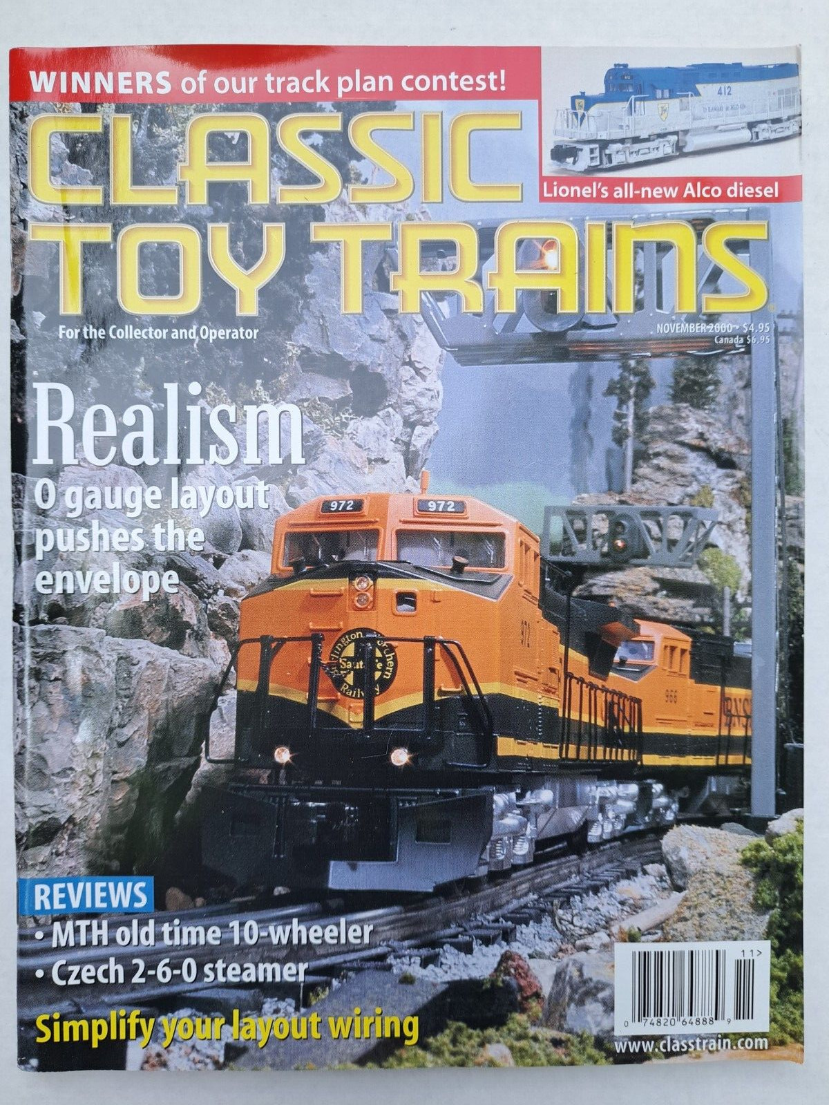 CLASSIC TOY TRAINS magazine November 2000 pre-owned