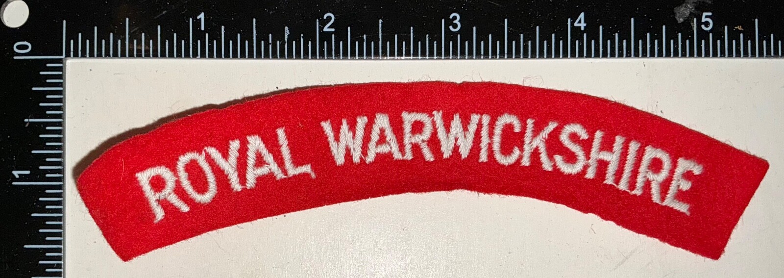 British Army Royal Warwickshire Regiment Cloth Shoulder Title Patch