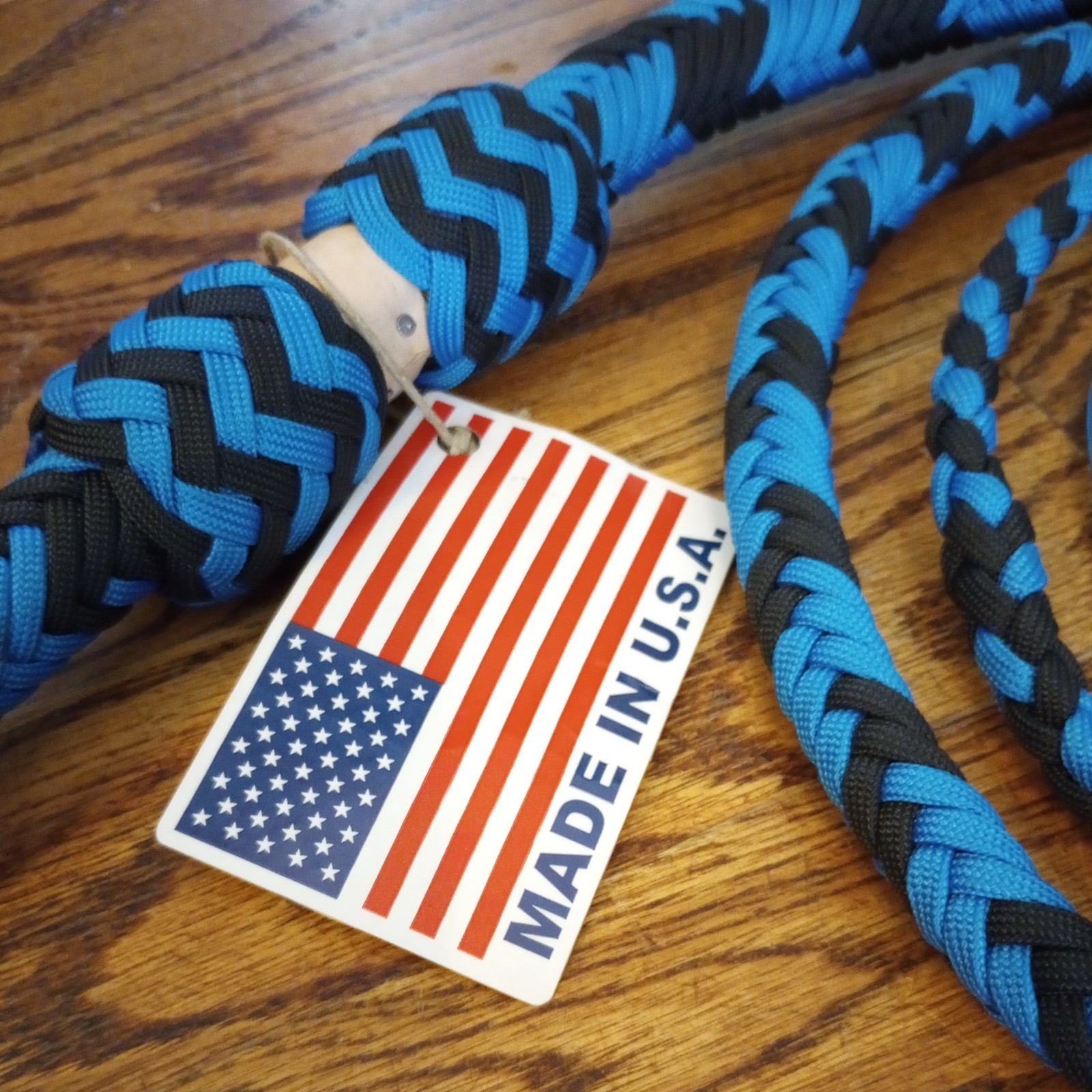 Handmade in USA 7 Foot Braided Paracord Bull Whip