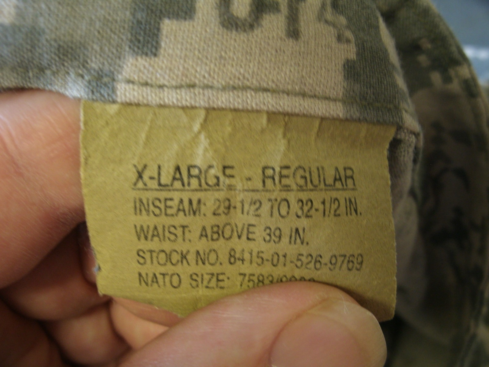 US ARMY ACU FR AIRCREW COMBAT TROUSERS X LARGE REGULAR