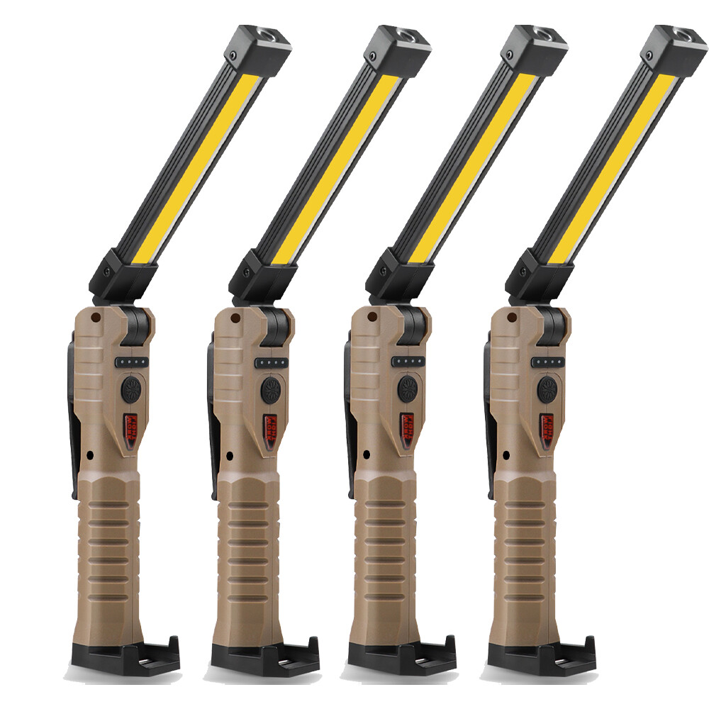 1-8PCS LED COB Work Light USB Rechargeable Flashlight Folding Inspection Torch