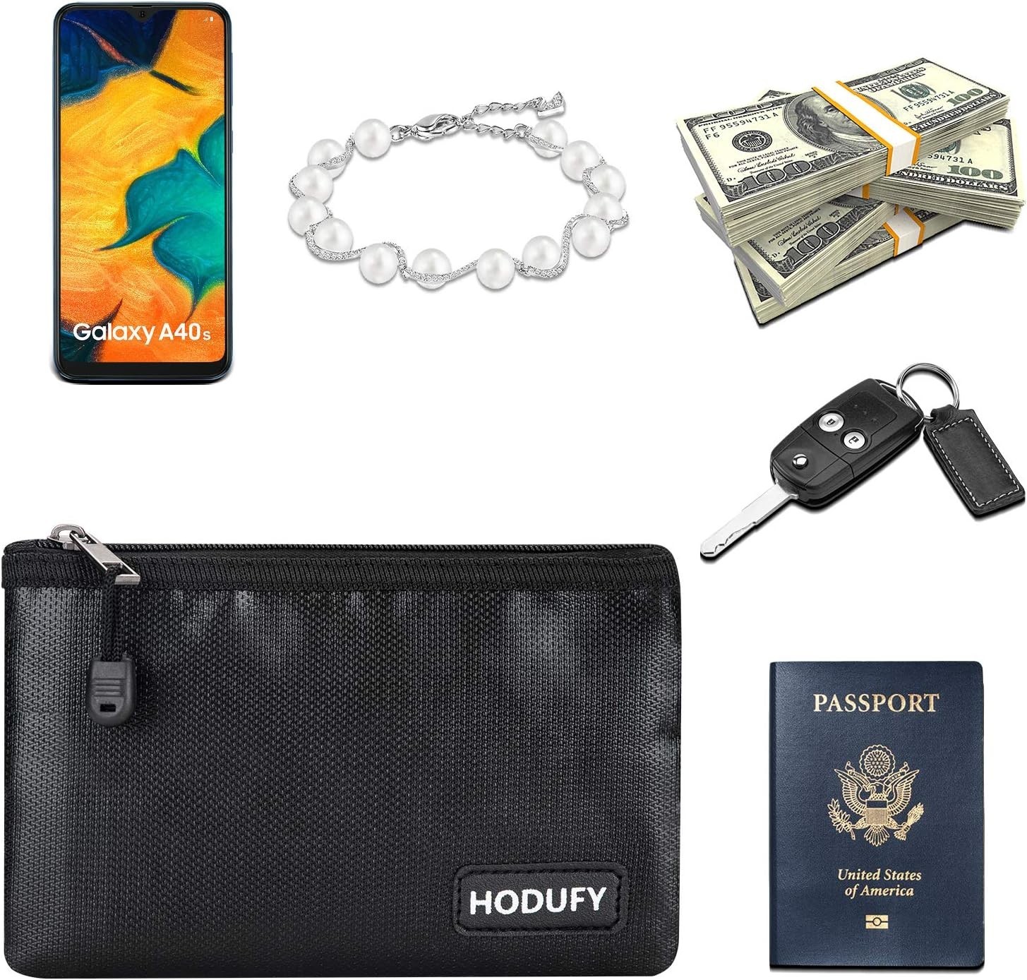 Lightweight 5 x 8 Fireproof Bag - Secure and Waterproof Storage for Valuables