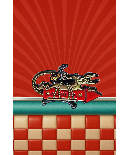 Wiley Coyote Rocket Enamel Pin – Funny Cartoon Collectible, Retro Humor Gift