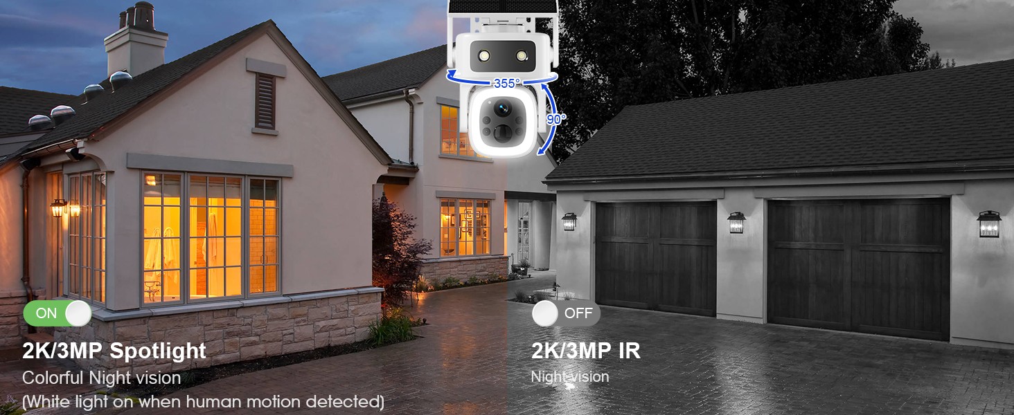 4G LTE CCTV Security Camera Outdoor Solar Battery Wireless 365 Days Free Data