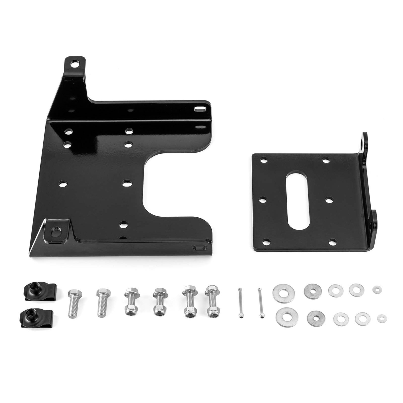 Black Front Bumper Winch Mount Plate For Can-Am Commander 800 1000 Max 2010-2020