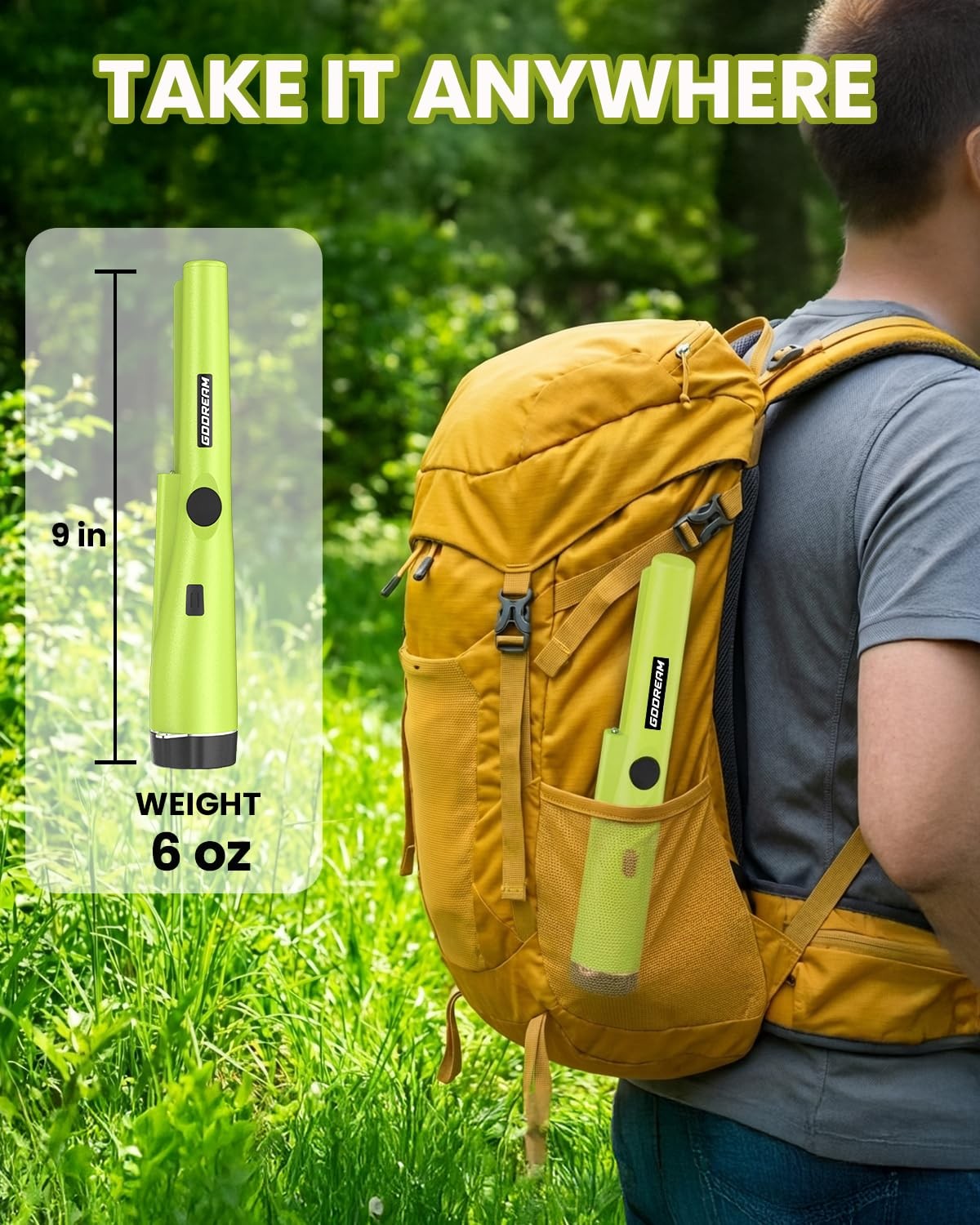 Metal Detector Pinpointer for Adults & - Waterproof Handheld Pin Pointer Wand...