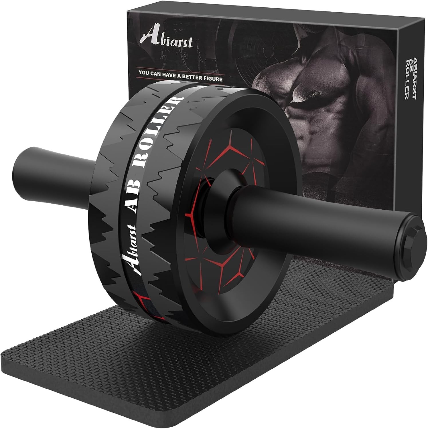 Durable Ab Roller with Knee Pad - Perfect for Efficient Core Workouts at Home