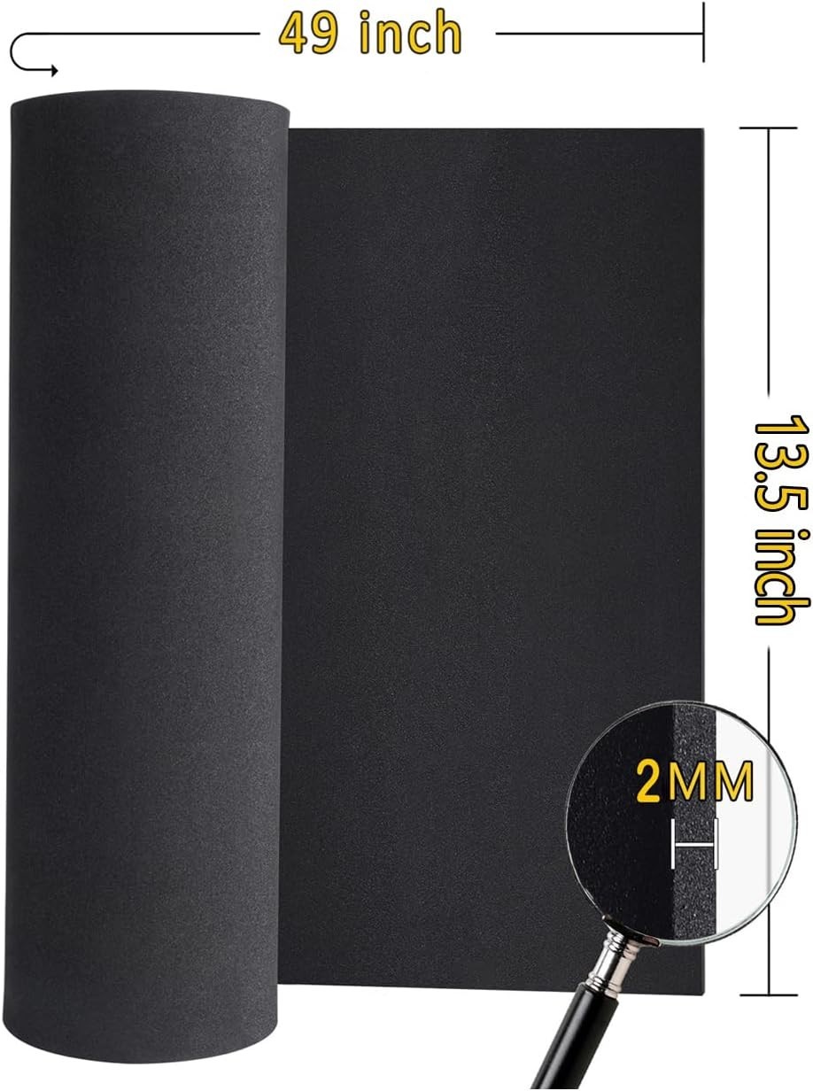 High-Density Black EVA Foam Sheet, 2mm Thick, Perfect for Cosplay Projects