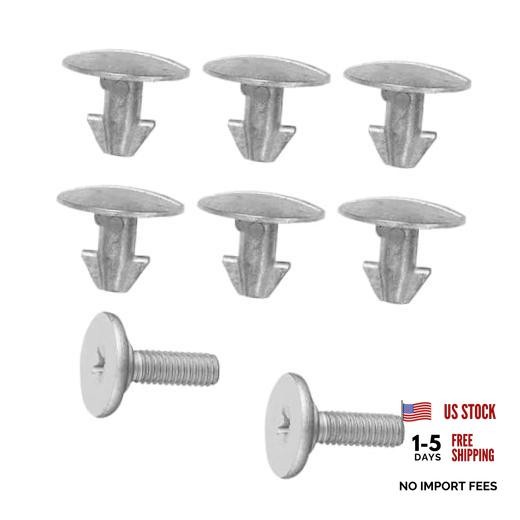Car Engine Splash Shield Hardware Kit, Engine Lower Cover Pin Screw Bolt, 8PCS
