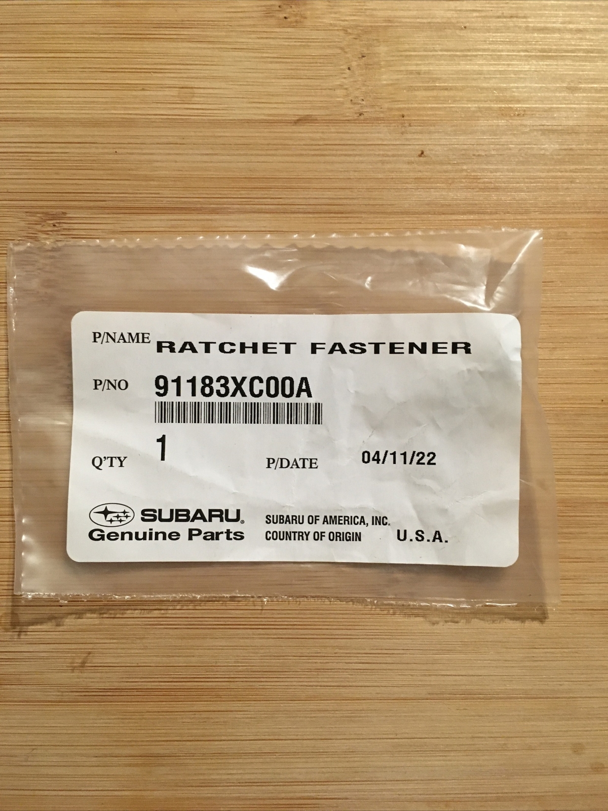 Lot#5078 - Genuine Subaru Roof Rack Screw 91183XC00A