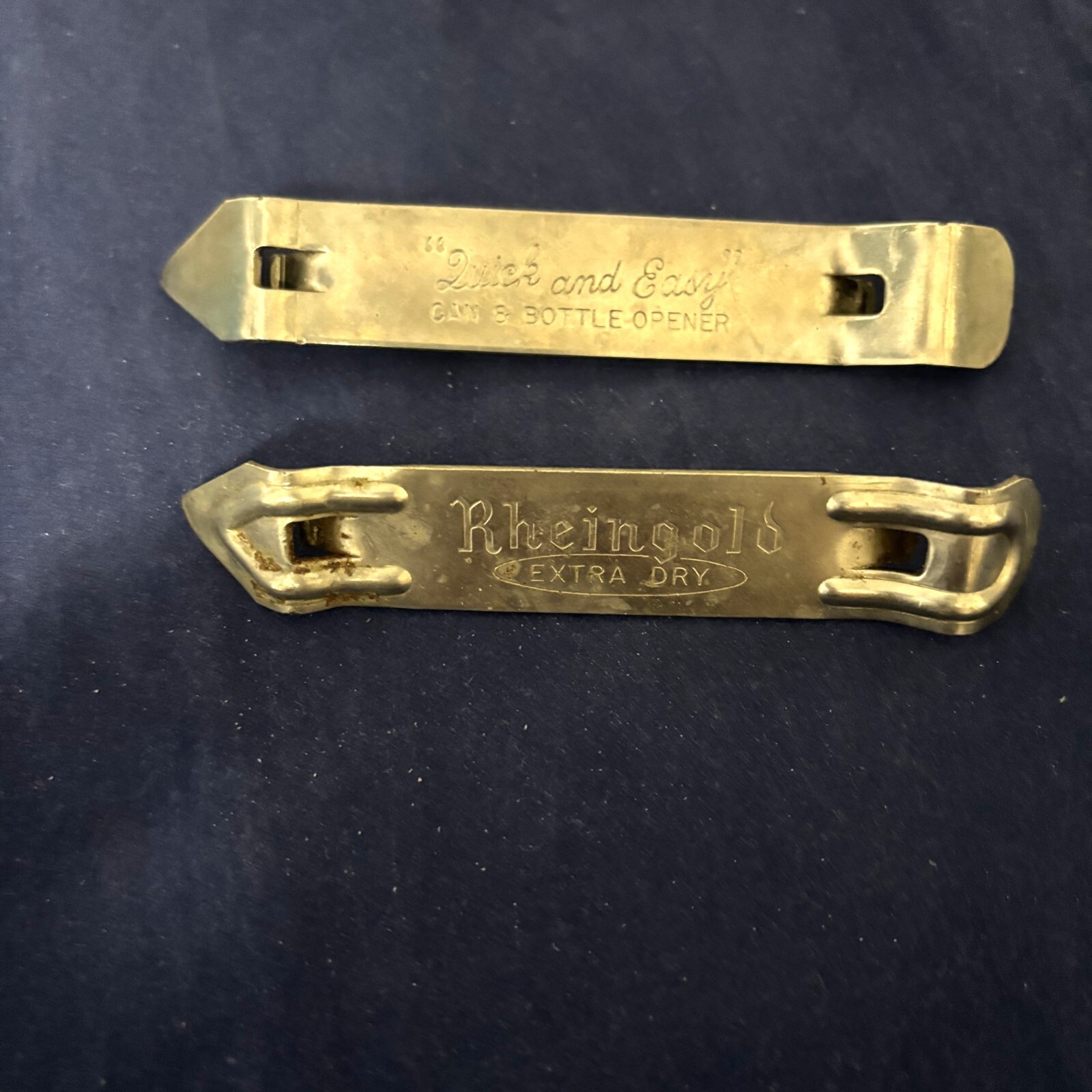 2 Vintage Can & Bottle Openers - Vaughn Quick & Easy & Rheingold Extra Dry Beer