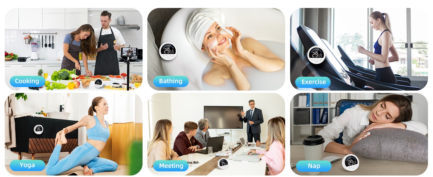 Waterproof Shower Countdown Timer: Large LED Display, ADHD Tool for Kids Adults,