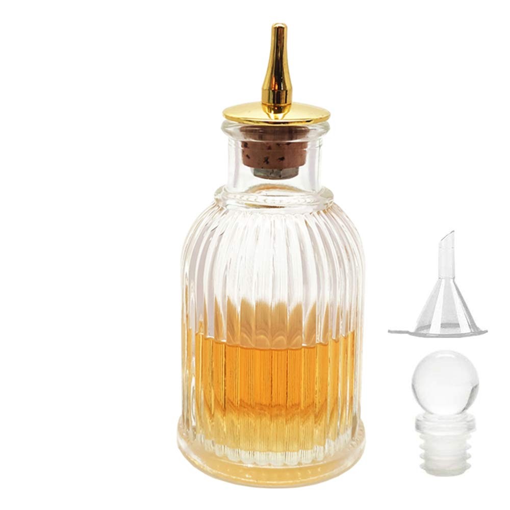 SuproBarware Bitters Bottle - 3.4oz / 100ml Glass Dash Bottle for Cocktail wi...