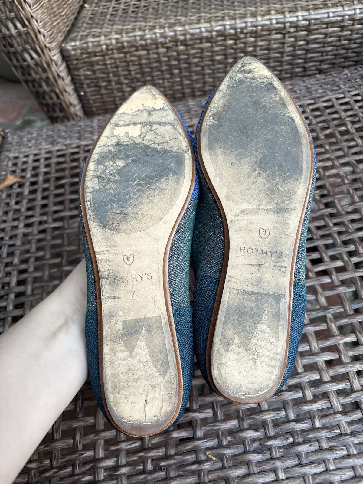 Rothy’s The Point Metallic Berry Limited Edition Size 7