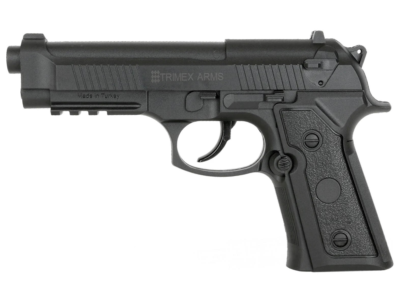Airgun Pistol .177 4.5mm TX17 Co2 Non Blowback Semi Auto 18 Round Magazine Black