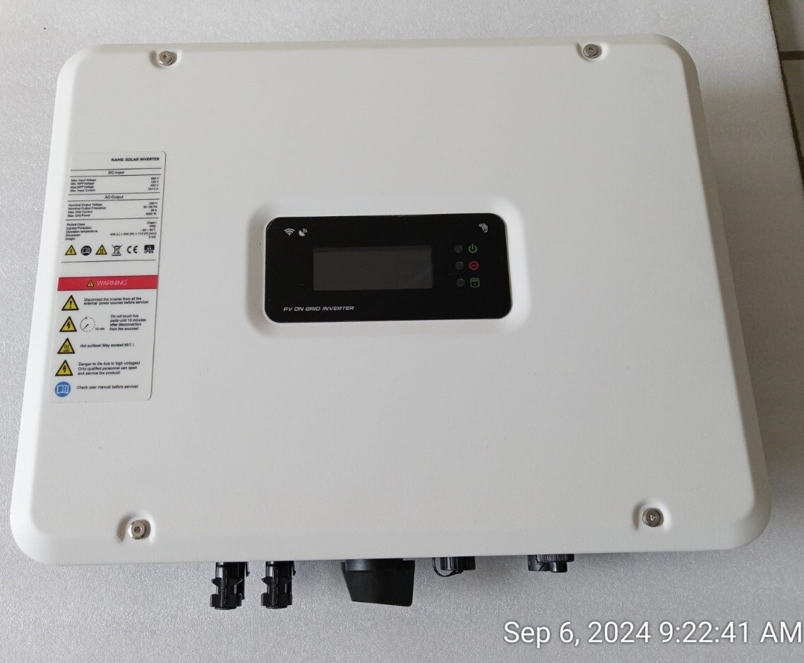 6000W Grid Tie / String Inverter, Solar Input 75-500Vdc, AC Output 240 Vac, 26A