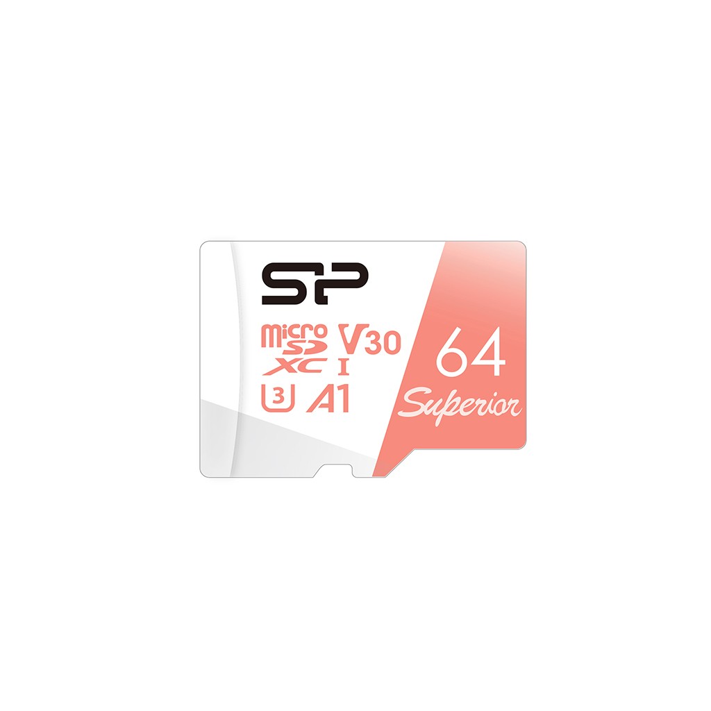 64GB Silicon Power Superior A1 microSDXC Class 10. UHS-I U3. V30. 4K UHD