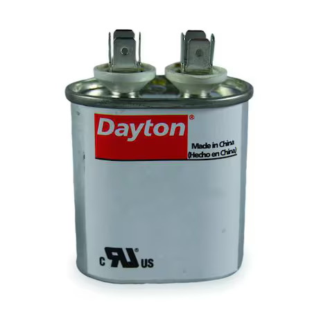 Dayton 2Mdy9 Run Capacitor, 15 Mfd, 440V, Oval