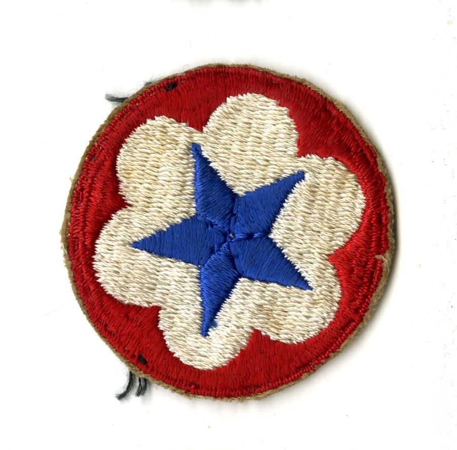 Army Service Forces White Back Patch WWII Vintage