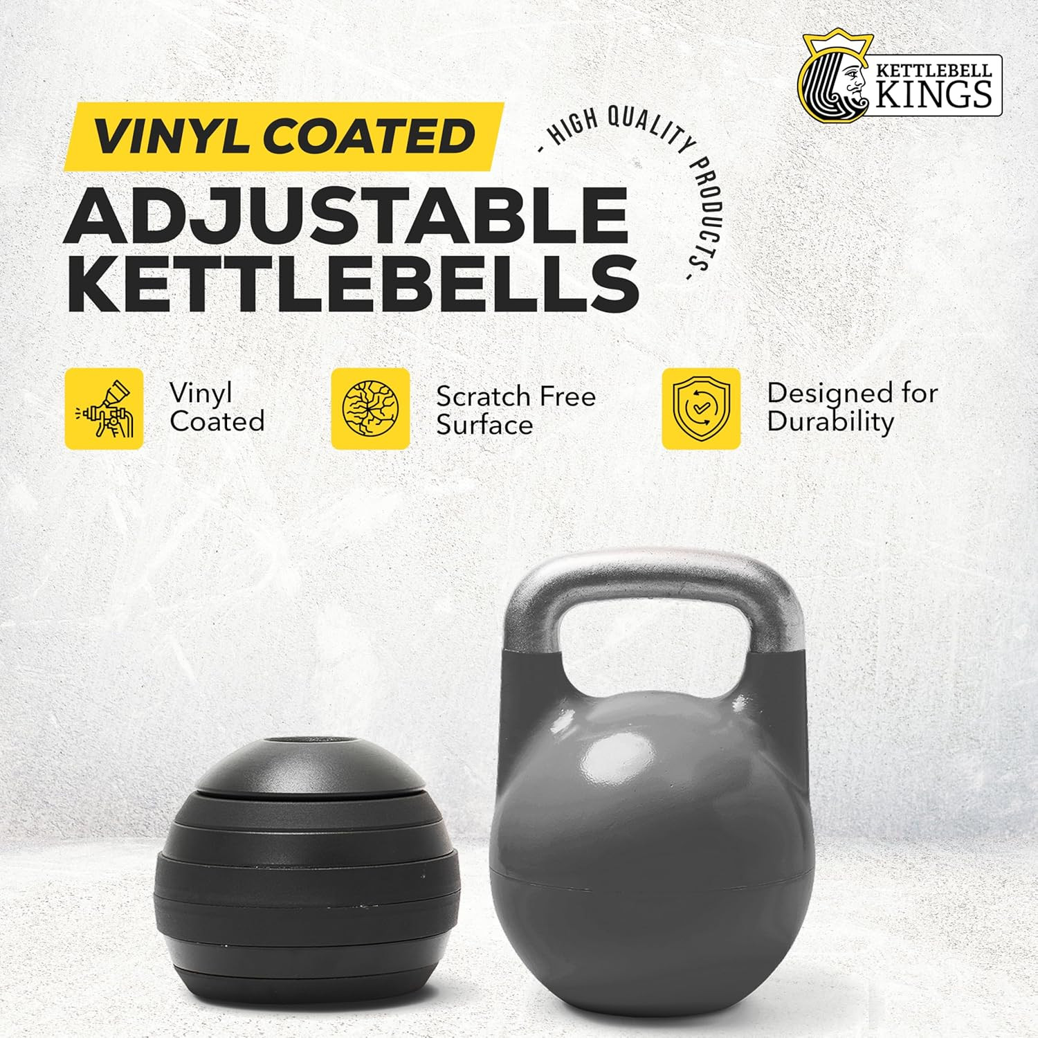 Adjustable Kettlebell Set, 26-70 Lb - Strength Training Kettlebells with 7 Plate