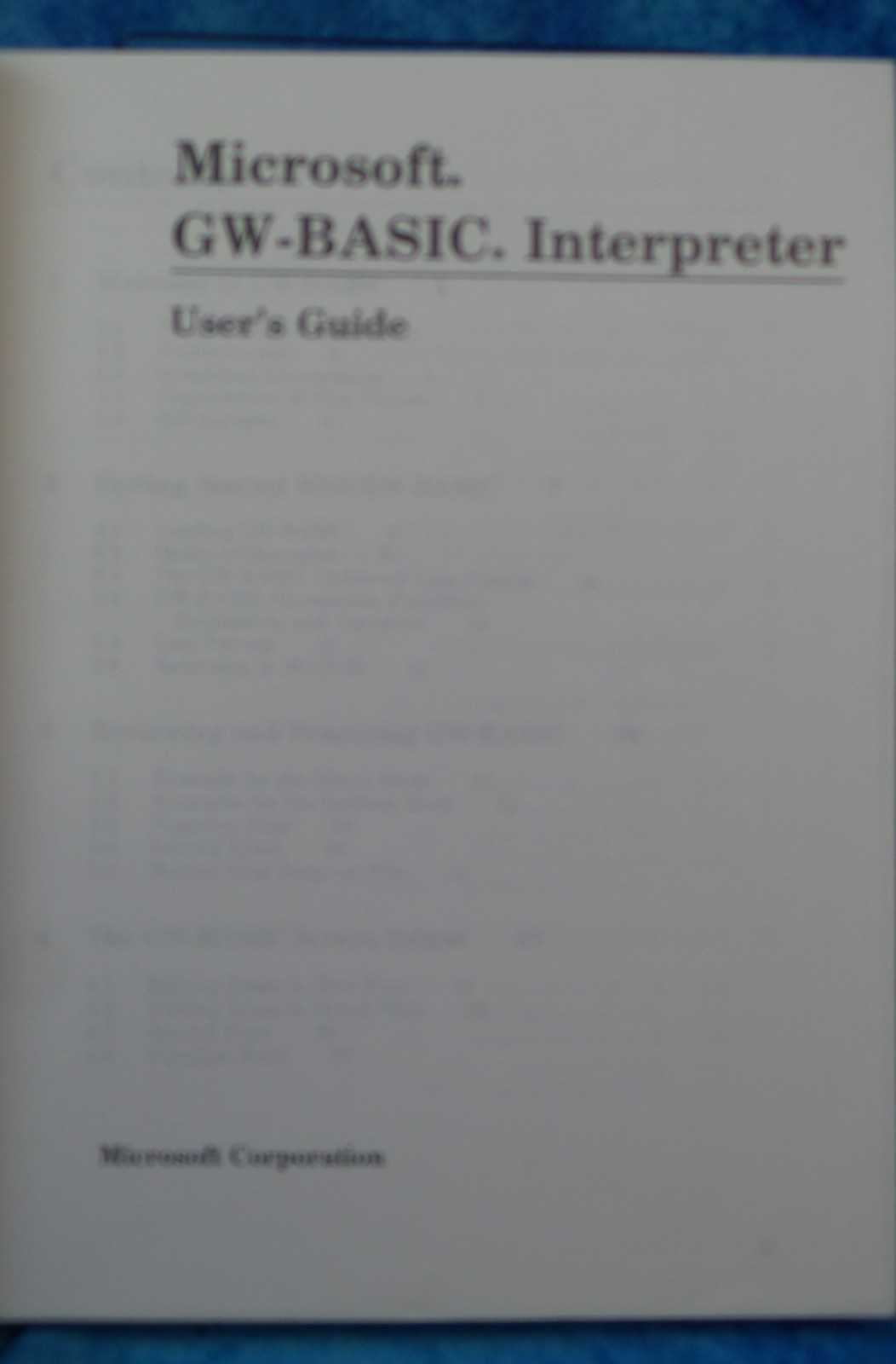 Microsoft GW-BASIC User's Guide and User's Reference (Paperback book, 1987)