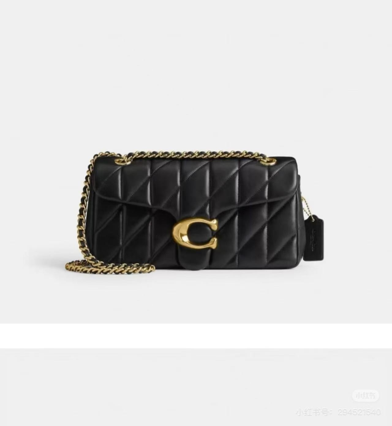 Coach Tabby Shoulder Bag 26 Quilted Black CP150 Outlet New US Seller