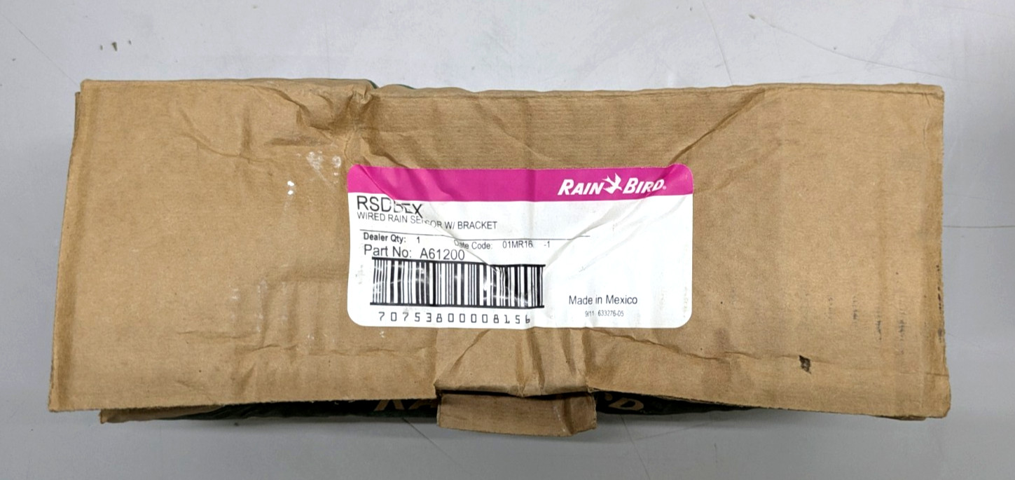 ☑️Rain Bird RSD - BEX Lawn Wired Rain Sensor w/ Bracket Rain Open Box P/N A61200
