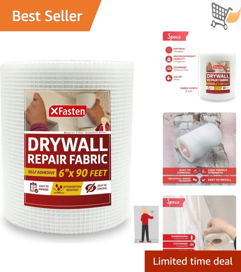 Drywall Repair Mesh Tape 6x90ft Heavy Duty Fiberglass Wall Patch Seam Repair