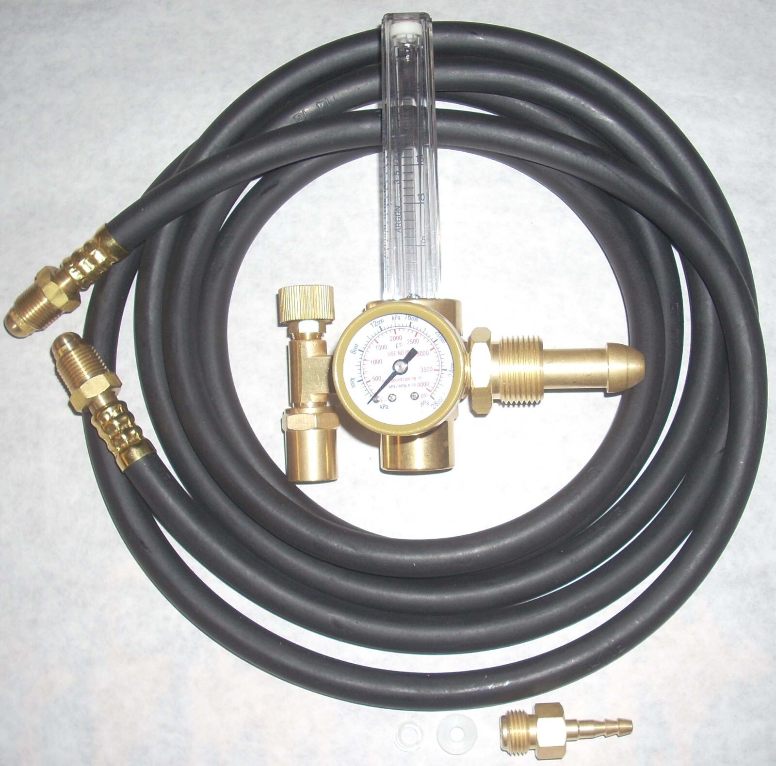 Argon Gas Mix Flowmeter Mig Tig Welding Regulator CGA 580 w 10' Argon Hose