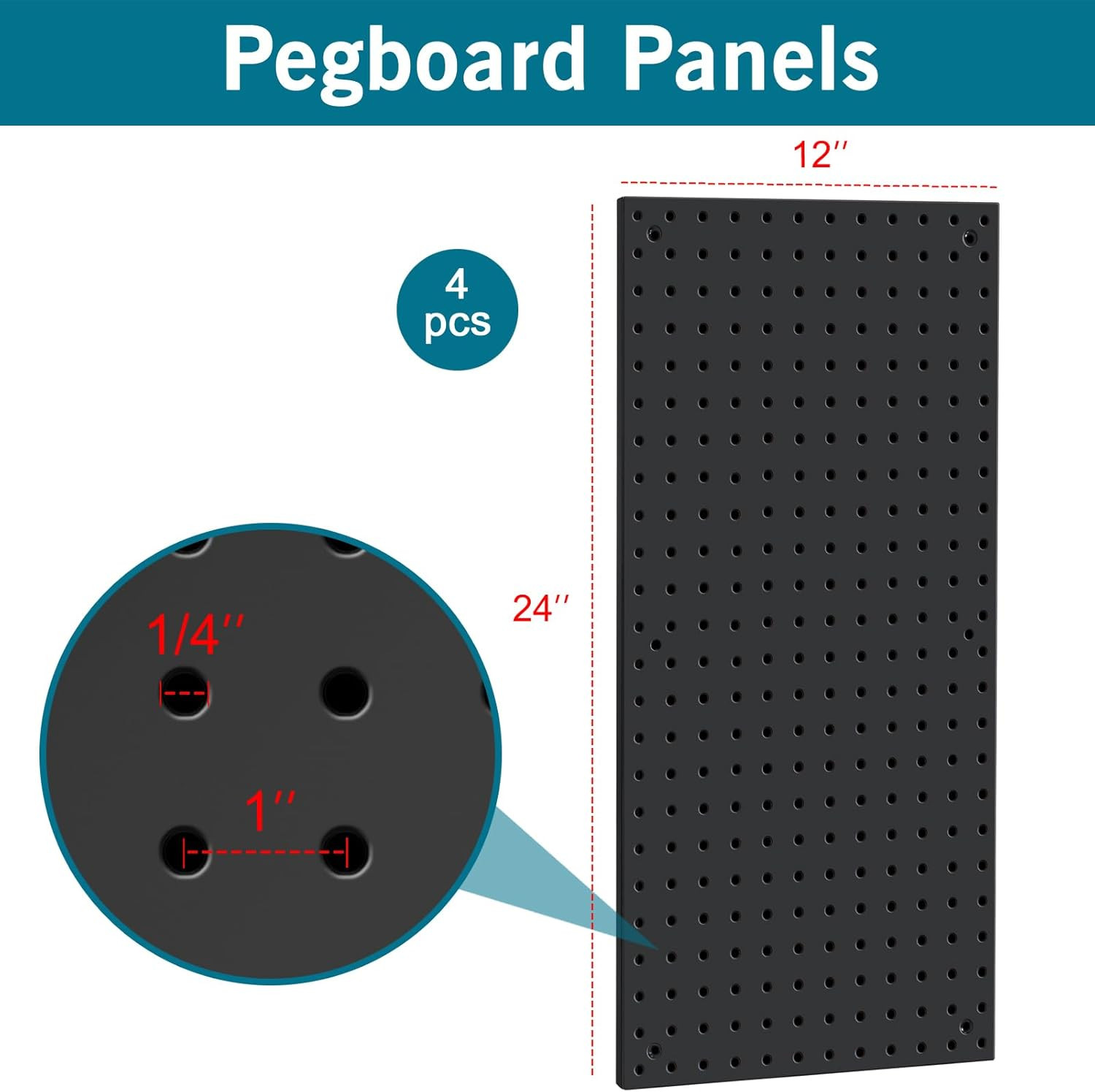 158PCS Metal Pegboard Kit with Hooks for Wall Garage Tools Pegboard Storage Syst