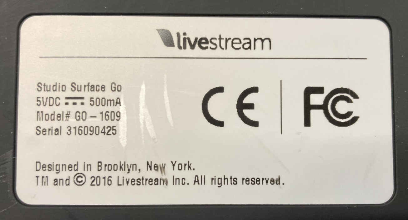 Livestream G0-1609 Studio Surface Go Portable Controller (Unit Only)