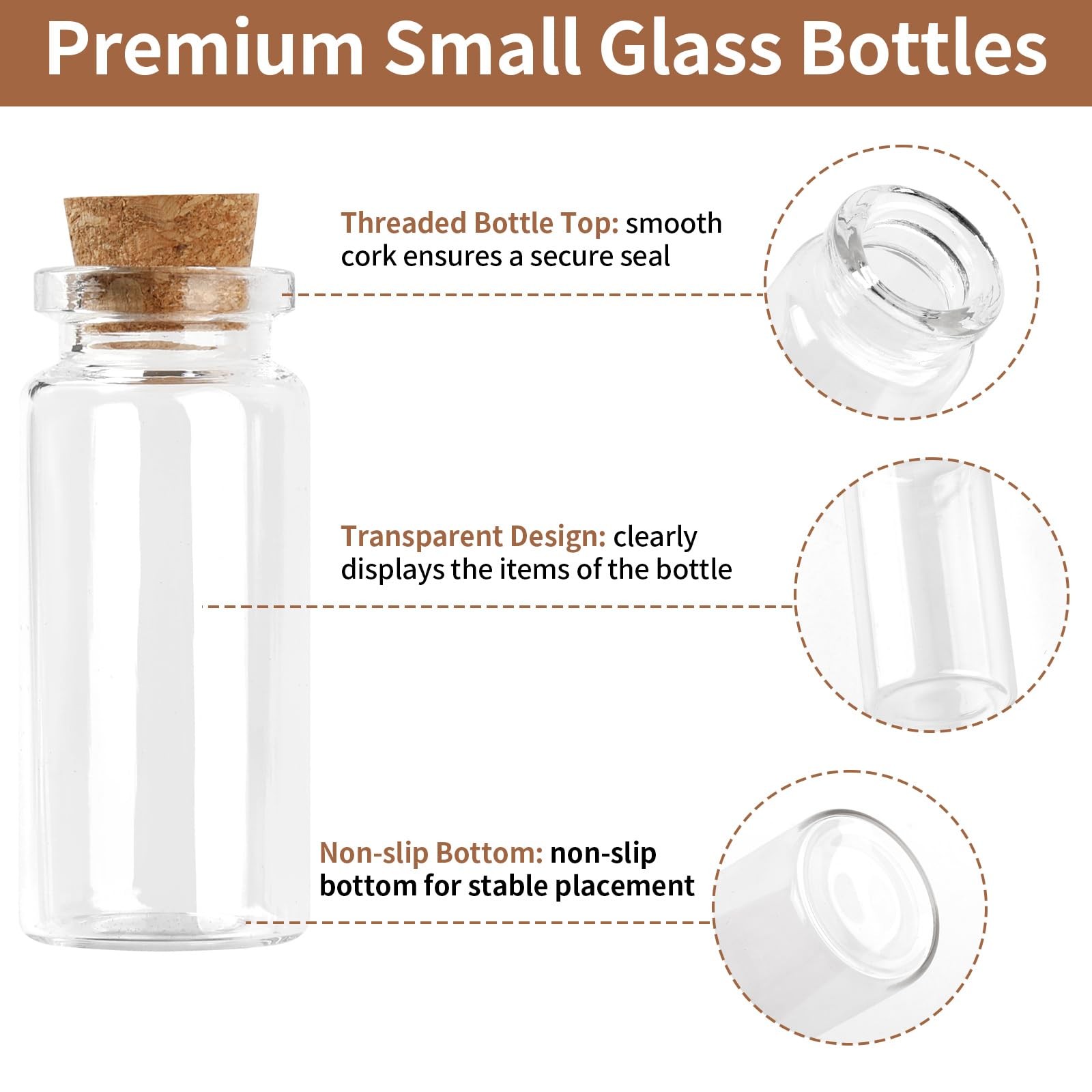 30PCS Spell Jars, Mini Jars, Glass Vials Potion Bottles