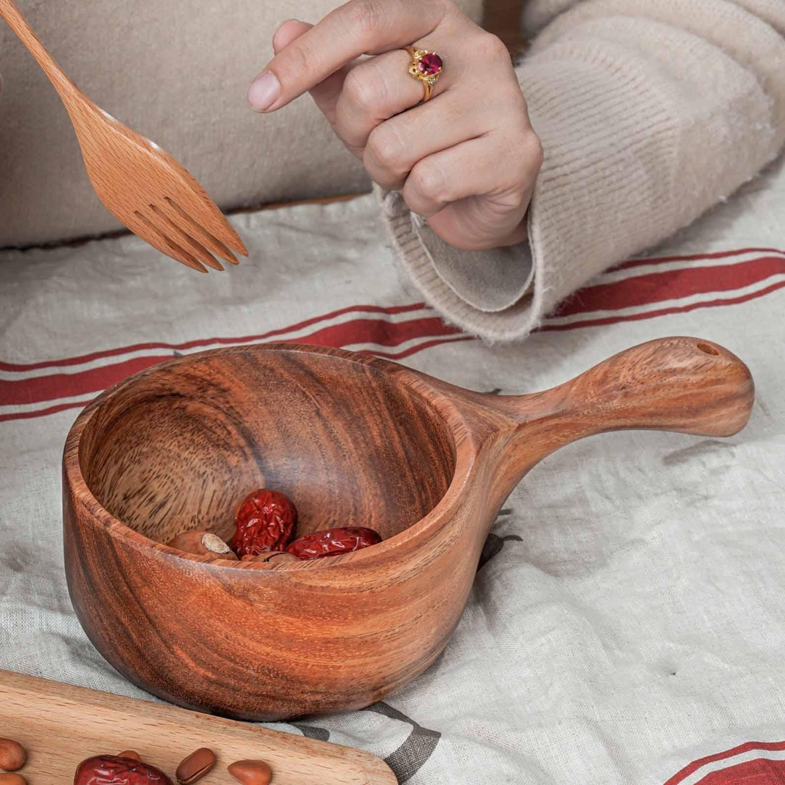 Wooden Sauna Ladle SPA Spoon Steam Room Accessories Comfort to Hold Water Dipper