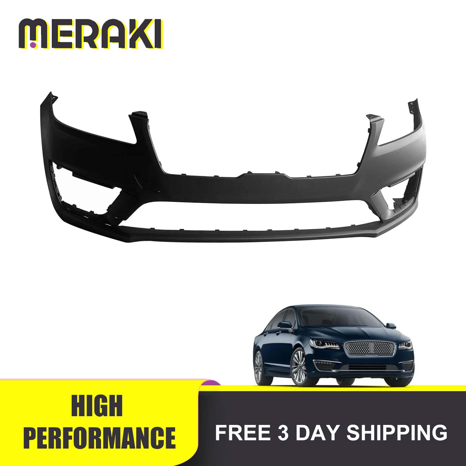 New Front Bumper Cover FO1000737 Fit For 2017 2018 2019 2020 Lincoln MKZ Primed