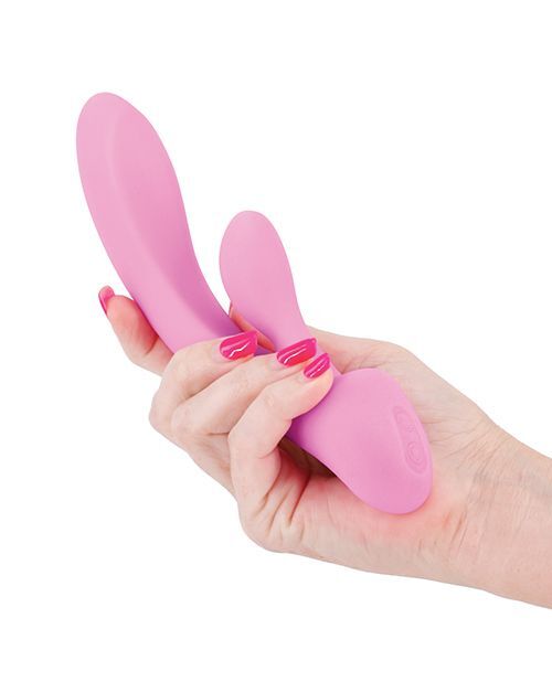 Obsession Pink Silicone Bonnie Vibrator with Clitoral Rechargeable Vibe Flexible