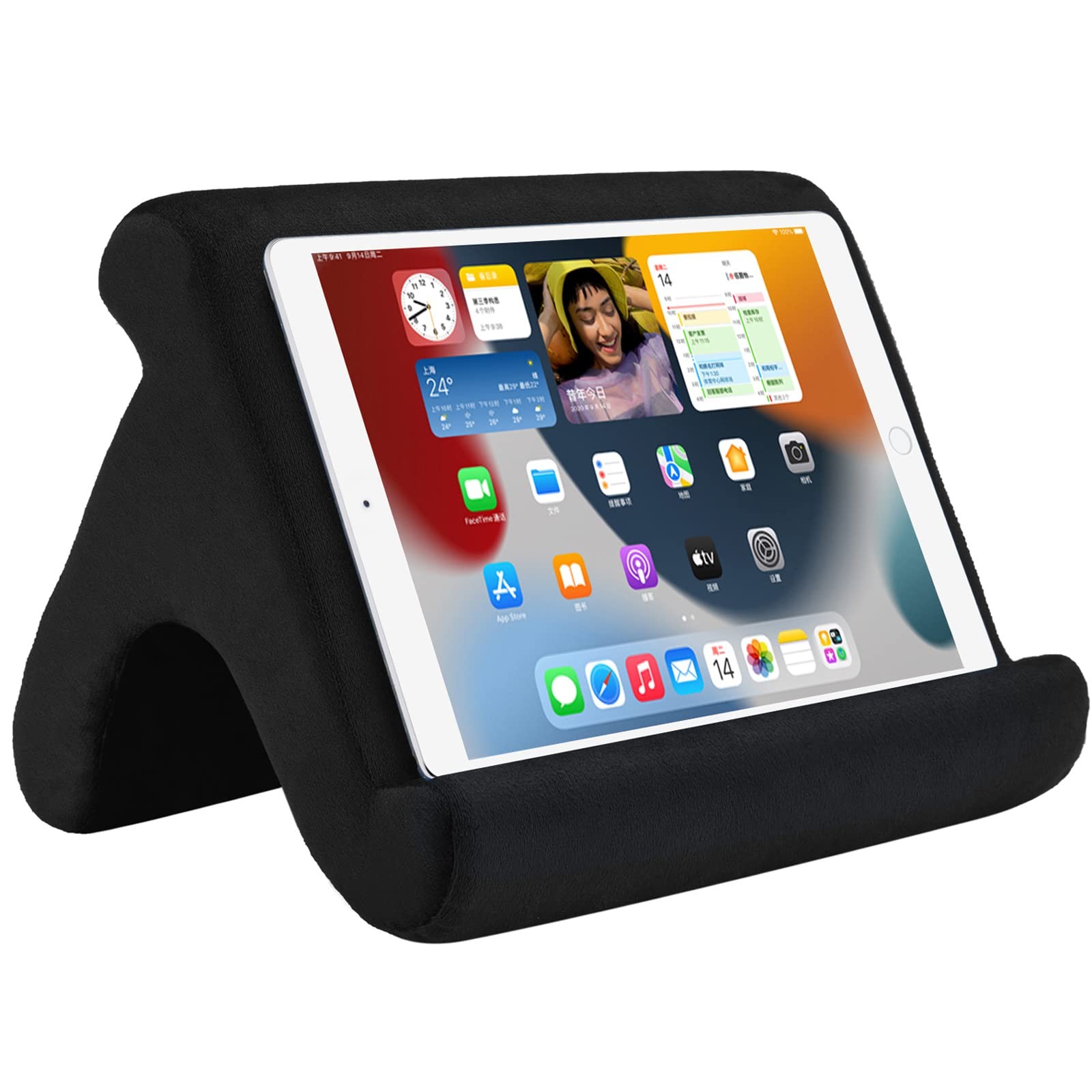 Pillow Stand - 3 Viewing Angles, with , Phones & iPad 9.7, 10.5, 12.9 Mini 4,...
