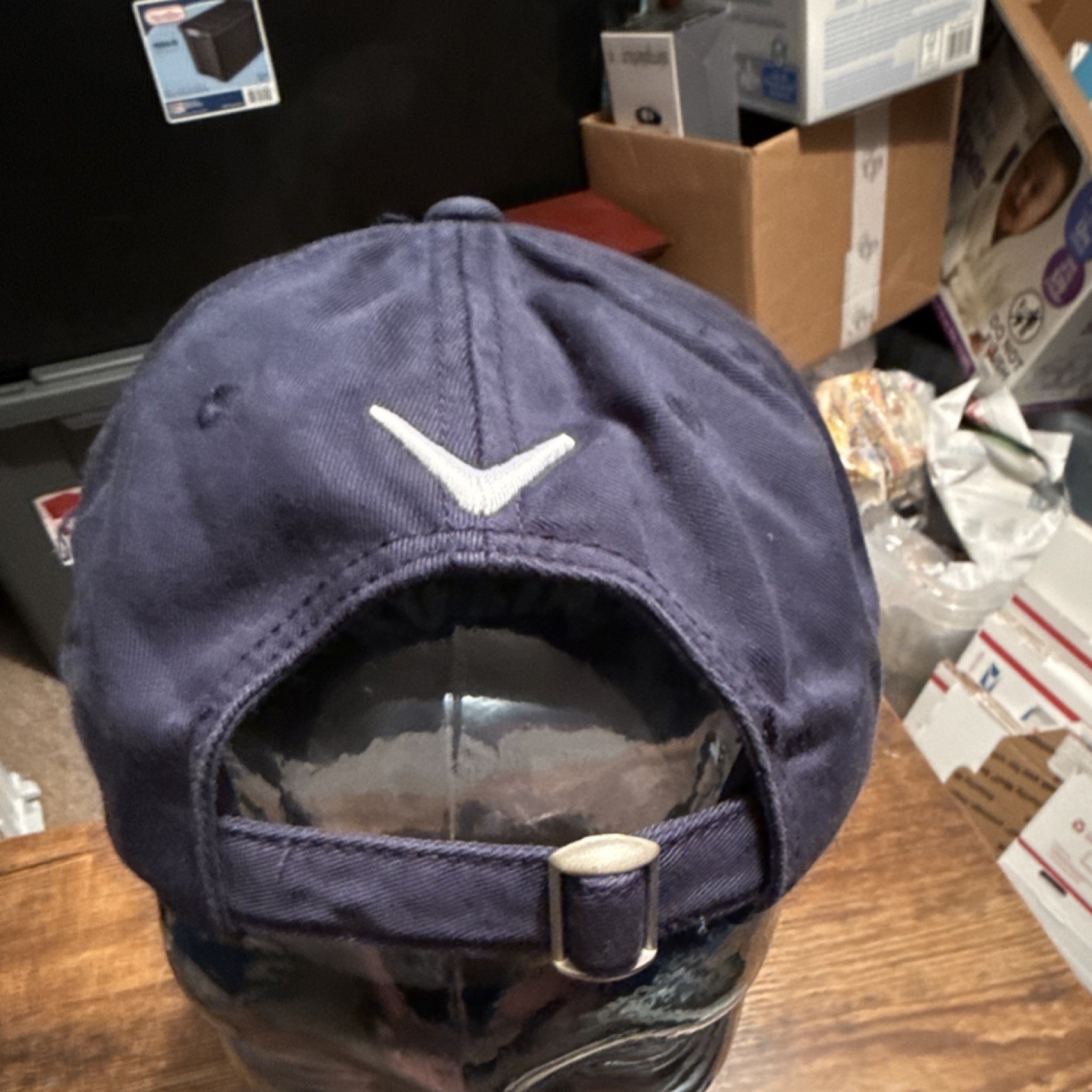 Callaway Chev Golf Hat Adjustable Navy Cotton Twill Embroidered Logo Cap